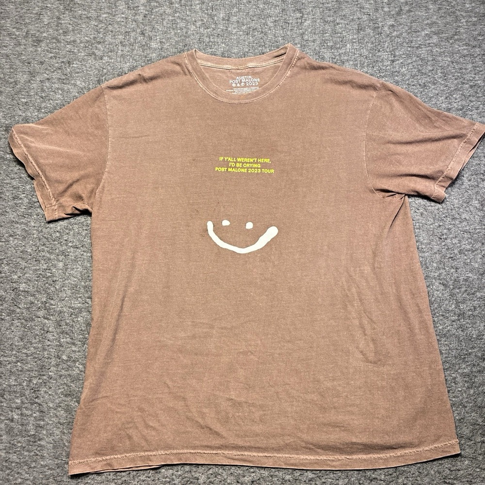 Post‎ Malone 2023 Tour  'If Y'all Weren't Here' T-Shirt — Size XL Men Smile Rare